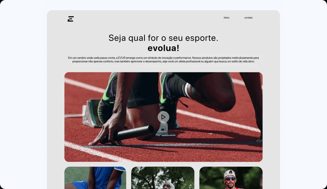 Landing Page for Sportswear Brand